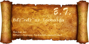 Bánász Teobalda névjegykártya